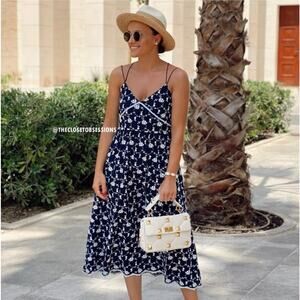 ZARA Strappy Embroidered Dress NWT